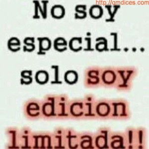 No soy especial